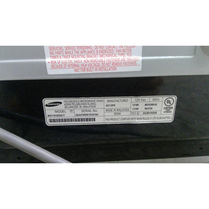 Samsung 1.1 cu. ft Countertop Microwave with Grilling Element in Stainless Steel