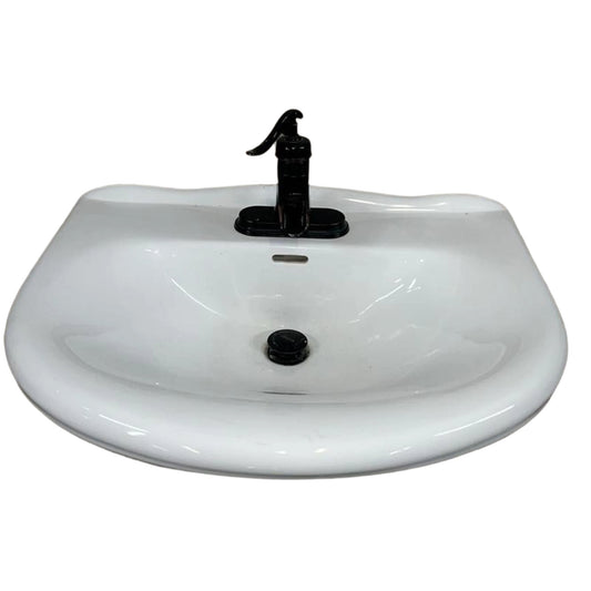 26" Wall-Mounted Vitreous China Sink
