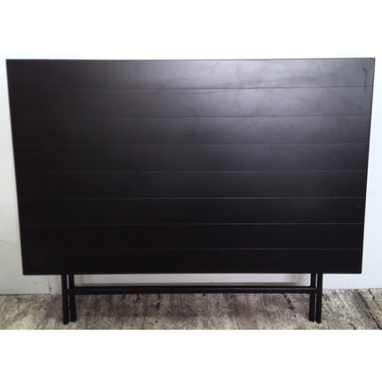 Black Rectangular Metal Folding Dining Table