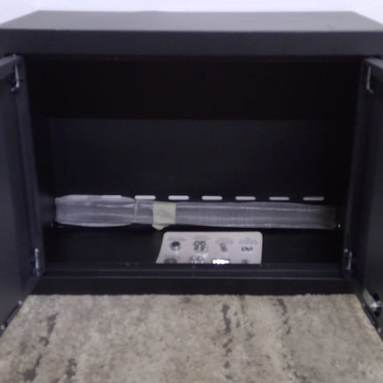 24" x 18" Gray and Black Steel Wall Cabinet