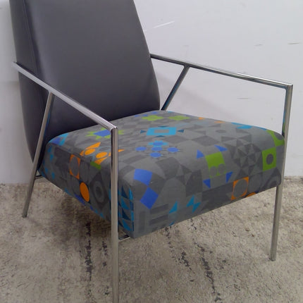 Lounge Chair with Metal Arms