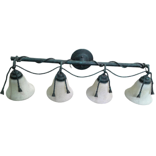 4-Light Patinated Copper Vanity Light, front