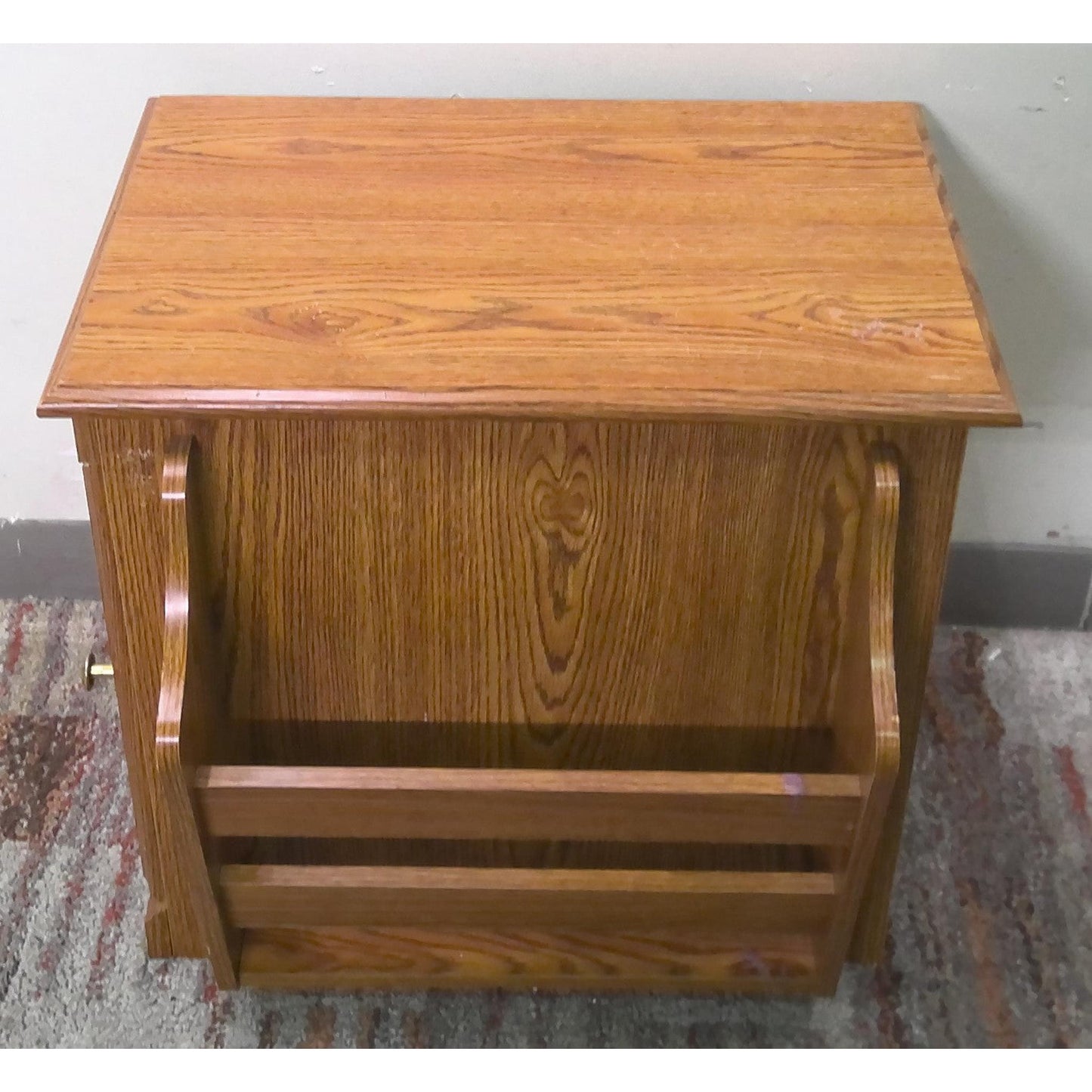 End Table with Magazine Rack