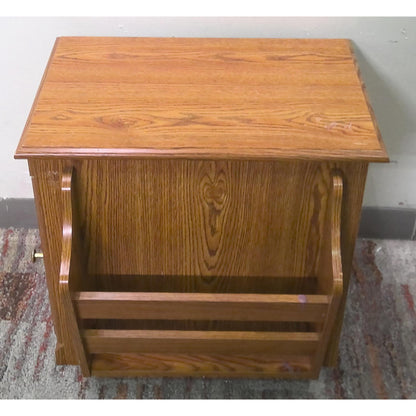 End Table with Magazine Rack