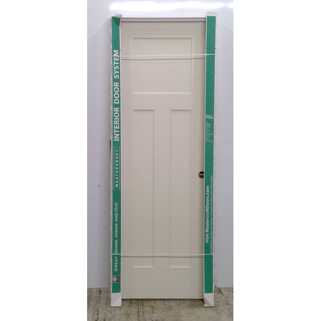 28" x 80" Prehung White 3-Panel Interior Door