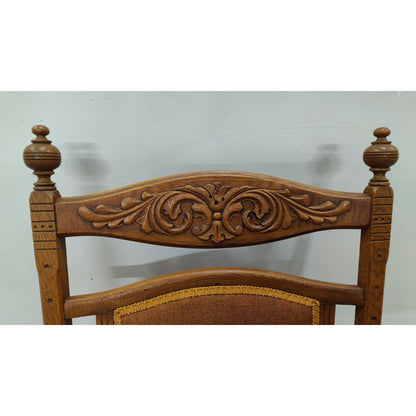 Antique Carved Victorian Platform Rocking Chair