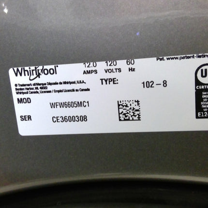 Whirlpool 5.0 Cu. Ft. Front Load Washer with Quick Wash Cycle