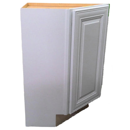 White Shaker Angled Base End Cabinet