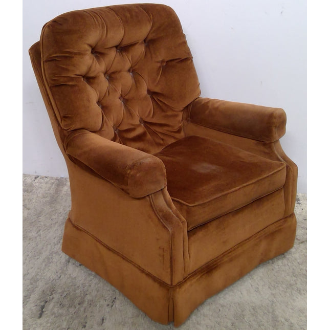 Brown Swivel Rocking Armchair