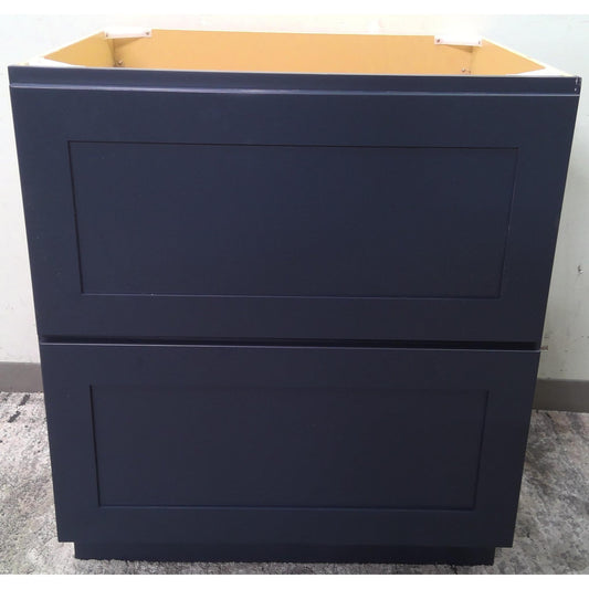 30" Blue 2 Drawer Base Cabinet