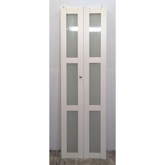 23.5" x 78" Bifold Door with Translucent Glass
