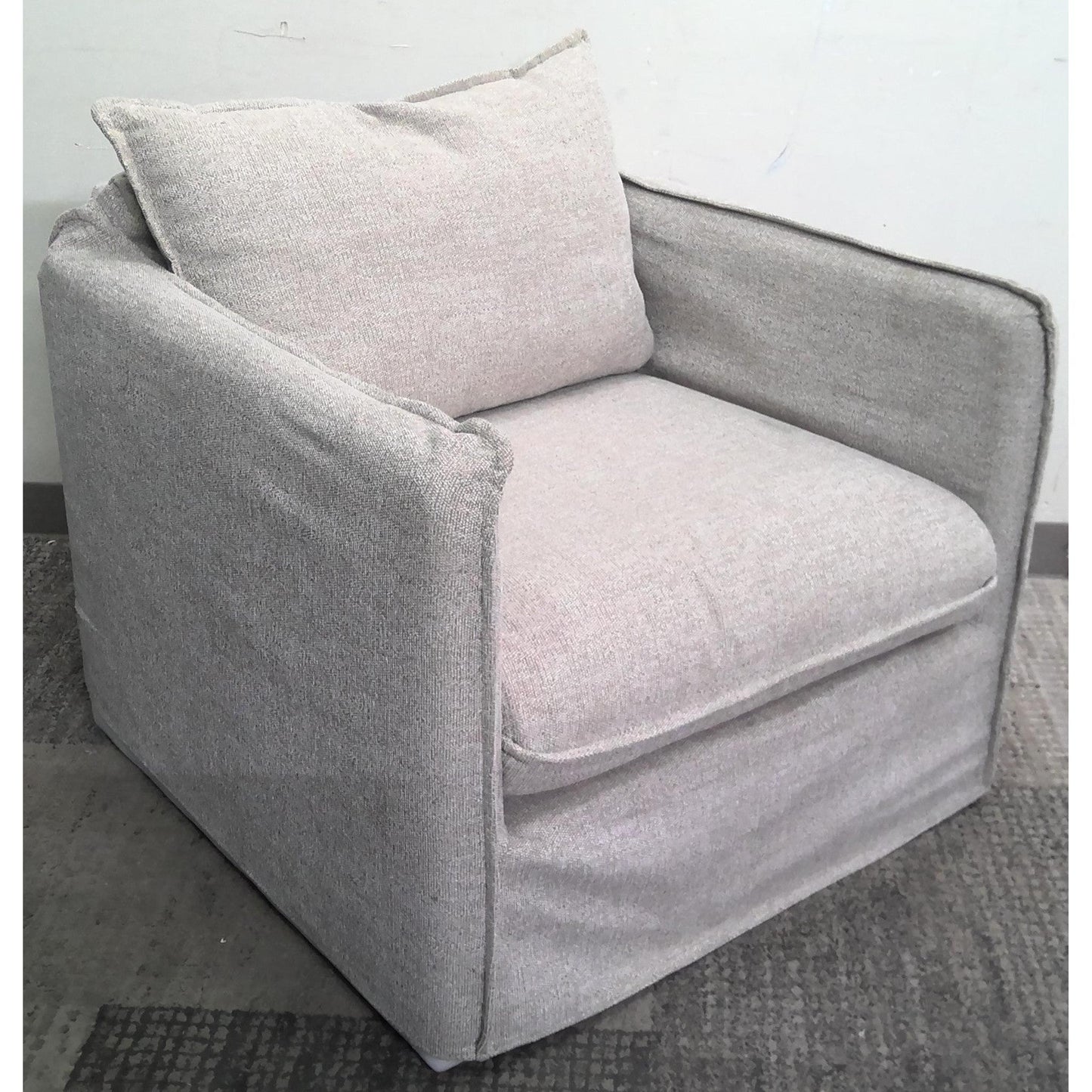 Gray Slouchy Lounge Chair
