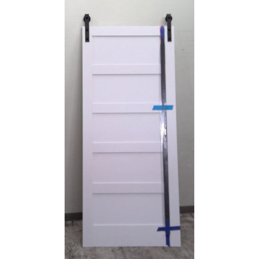 36" x 84" White Sliding Barn Door