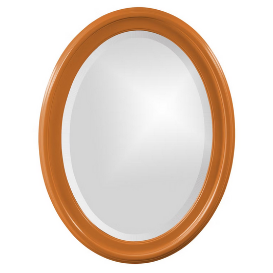 George Mirror In Glossy Orange