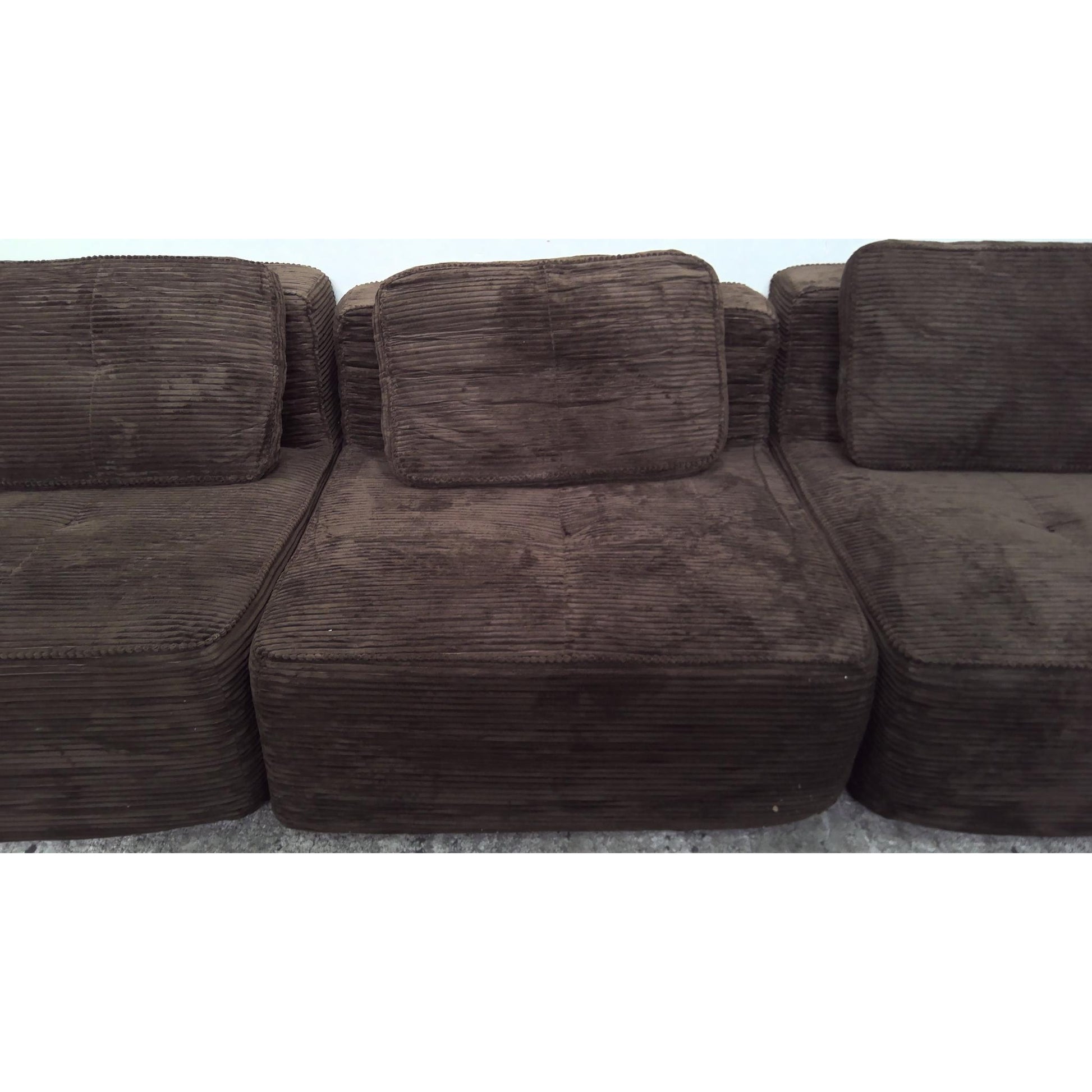 120" Modular Corduroy Sectional Sofa