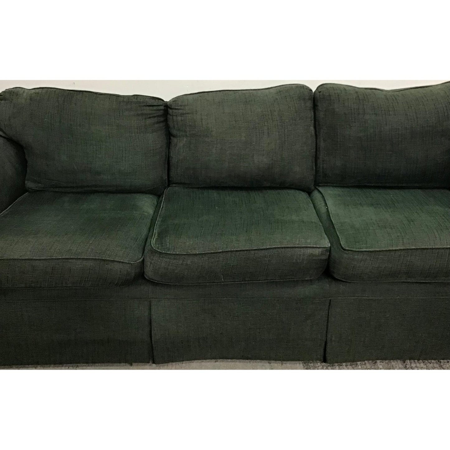 86" Green Chenille Sofa