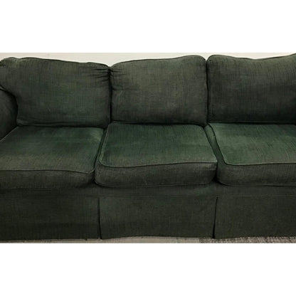 86" Green Chenille Sofa