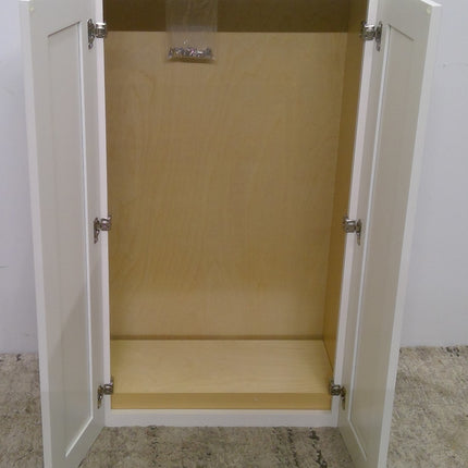 24X42 White Shaker Plywood Upper Cabinet With Soft Close Doors And Shelves