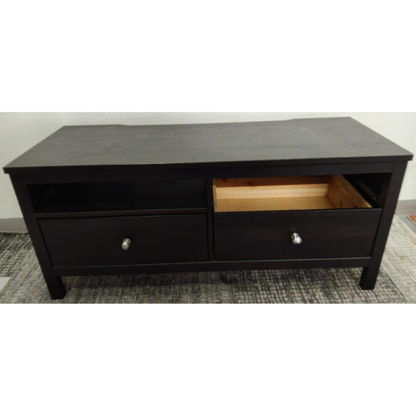 49" Black Wood TV Stand