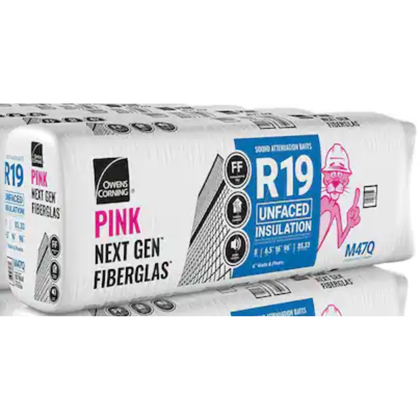 R-19 Unfaced Fiberglass Insulation Batt 16 in. x 96 in.