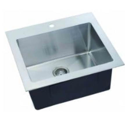 25" Topmount Single Bowl Stainless Steel Sink