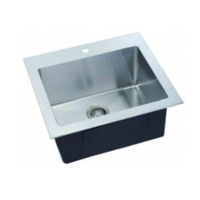25" Topmount Single Bowl Stainless Steel Sink