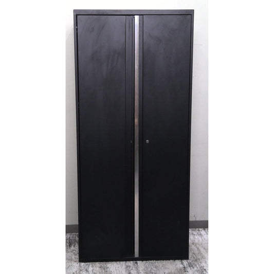 36" x 80" Black Multi-Use Steel Storage Cabinet