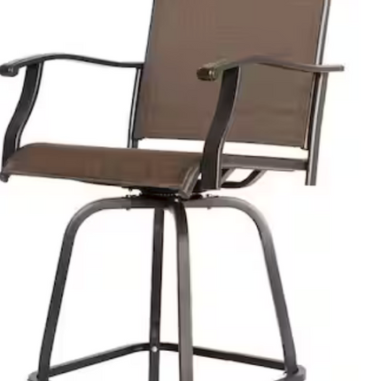 Steel Outdoor Swivel High Bar Stool