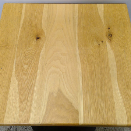 24" Square Cafe Table with Wood Top and Metal Base