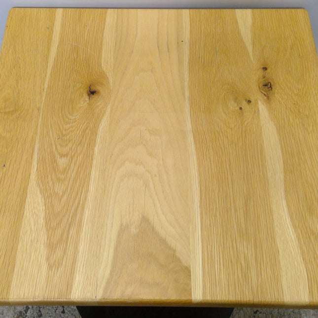 24" Square Cafe Table with Wood Top and Metal Base