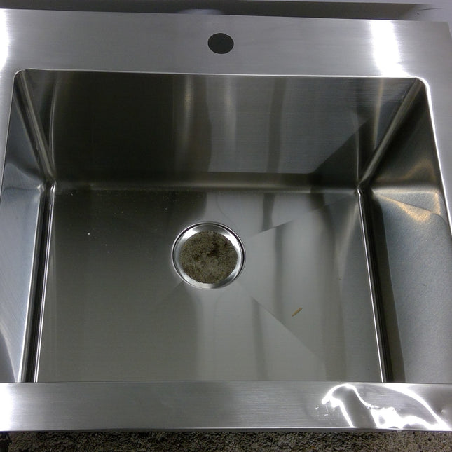 25" Topmount Single Bowl Stainless Steel Sink