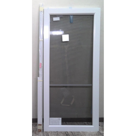 35" x 78" White Full View Storm Door
