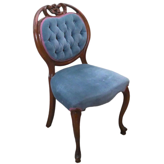 Victorian-Style Tufted Side Chair