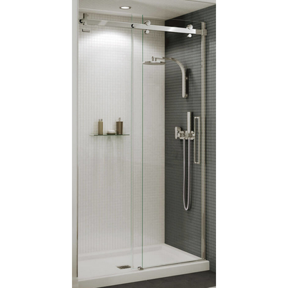 Halo 44 ½-47 x 78 ¾ in. 8mm Sliding Shower Door for Alcove Installation with Clear Glass in Chrome