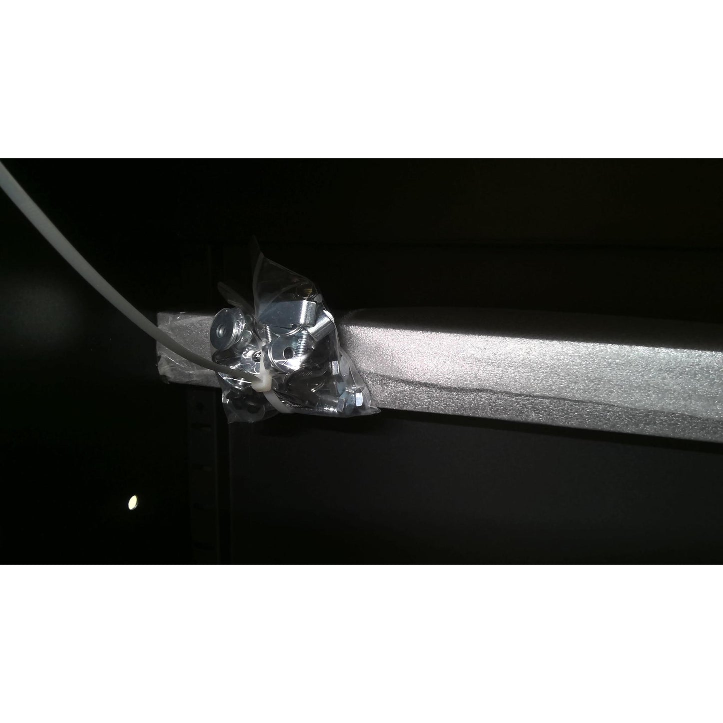 28" Black and Gray Steel Upper Cabinet