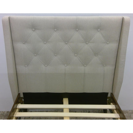 Twin Upholstered Beige Bed Frame (Added 07/24/2026)
