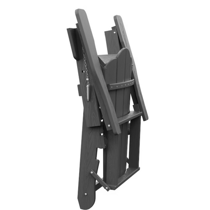 All-Weather Gray Patio Folding Adirondack Chair