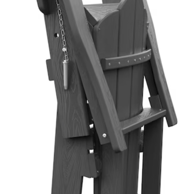 All-Weather Gray Patio Folding Adirondack Chair