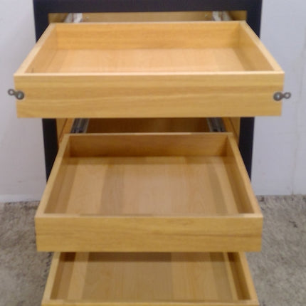 23.5" Blue 3-Drawer Base Cabinet (No Doors)