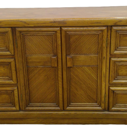 68" 9-Drawer Wood Dresser with 2 Mirrors