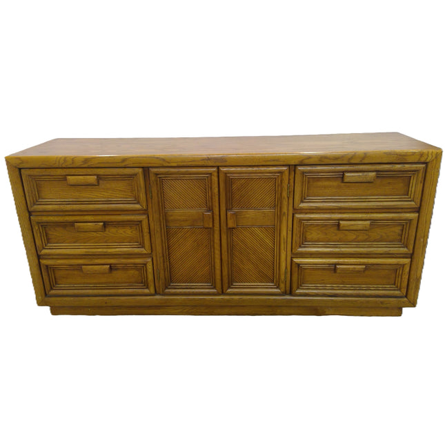 68" 9-Drawer Wood Dresser with 2 Mirrors