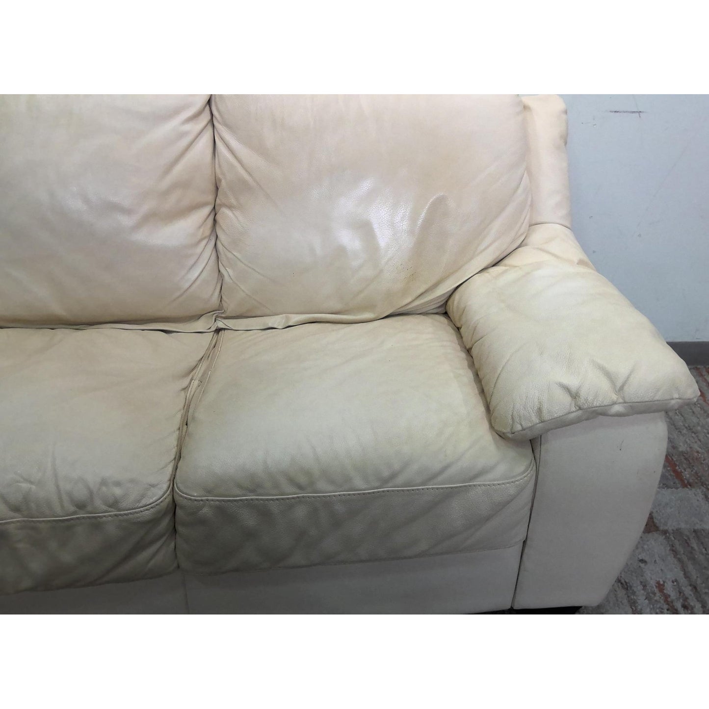 87" White Sofa