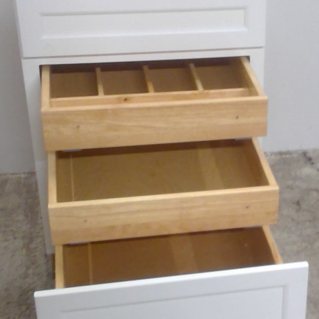 24" White 4-Drawer Base Cabinet