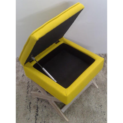 Yellow Storage Ottoman
