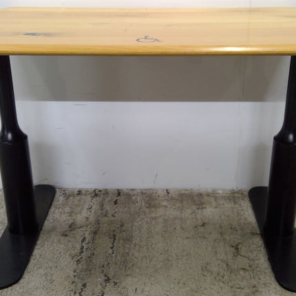 41" Cafe Table with Wood Top and Metal Legs