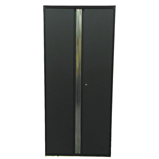 36" x 80" Black and Gray Multi-Use Steel Storage Cabinet
