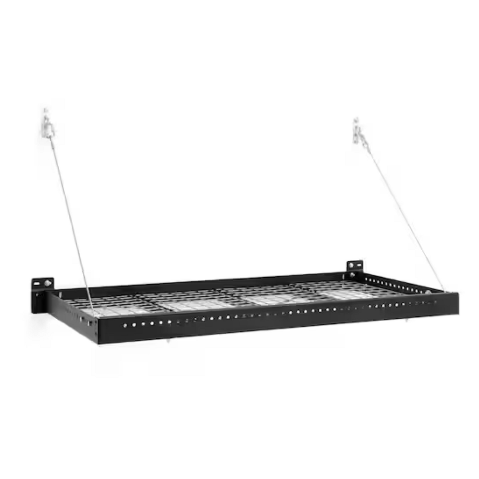 24 in. x 48 in. Steel Garage Wall Shelving in Black