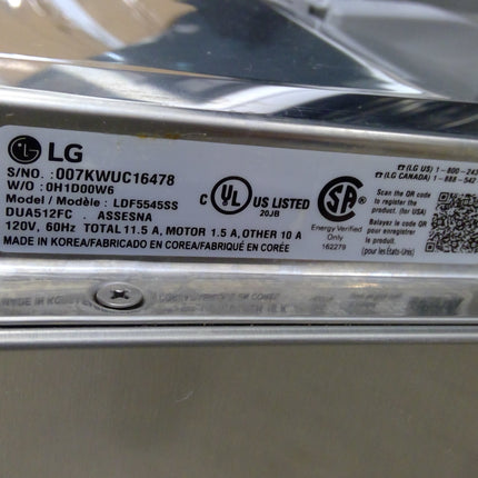 LG 24 Inch Stainless Steel Front Control Dishwasher with QuadWash and EasyRack Plus