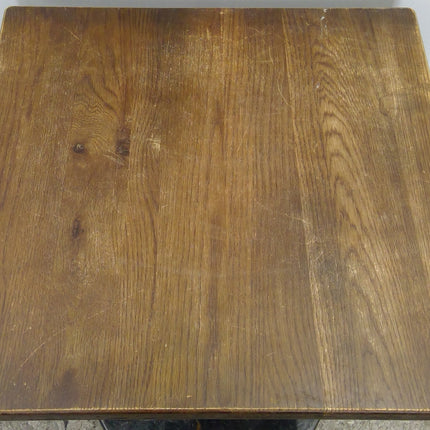 24" Square Cafe Table with Wood Top and Metal Base