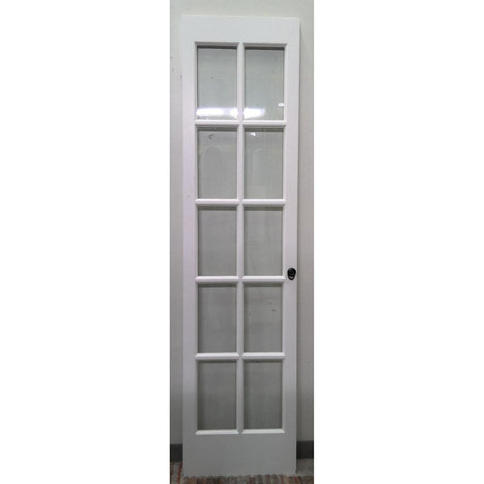 20" x 79" White French Door